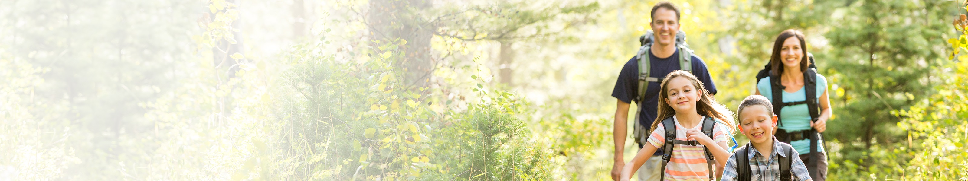 A family out for a hike