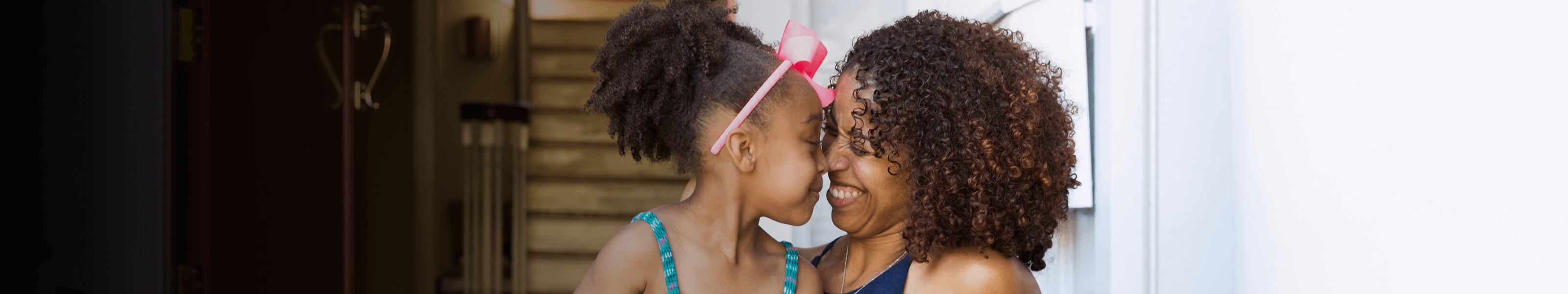mother and daughter hugging