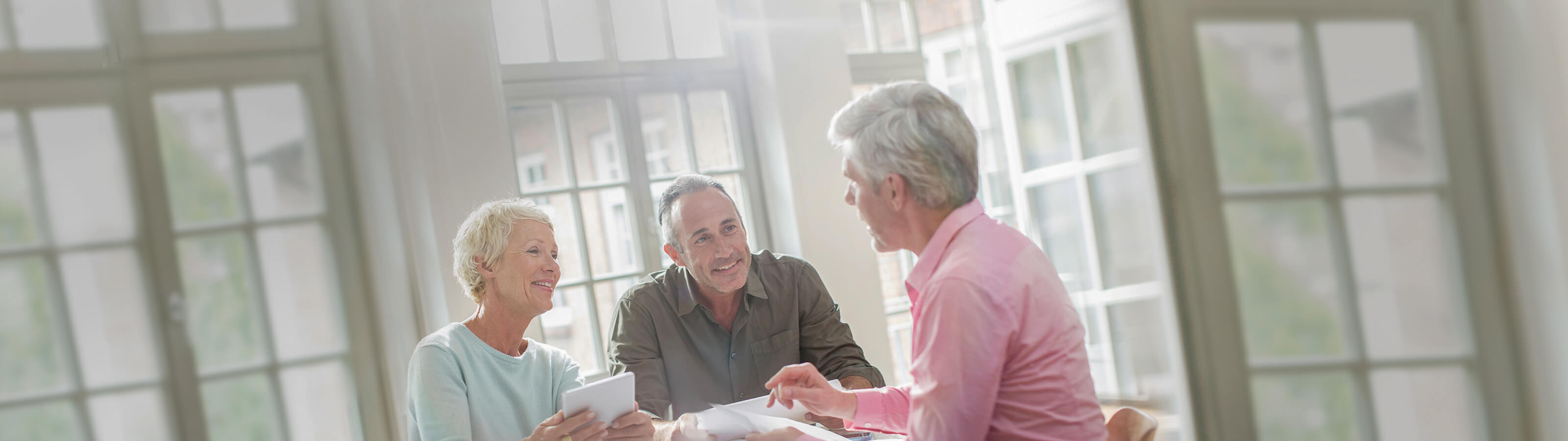 Couple receiving financial advice